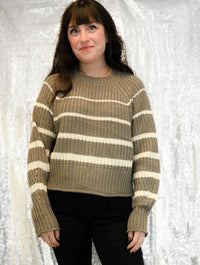 Hifza Stripe Raglan Sweater