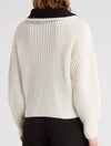 Lasinda Long Sleeve Troyer Pull-Over Sweater