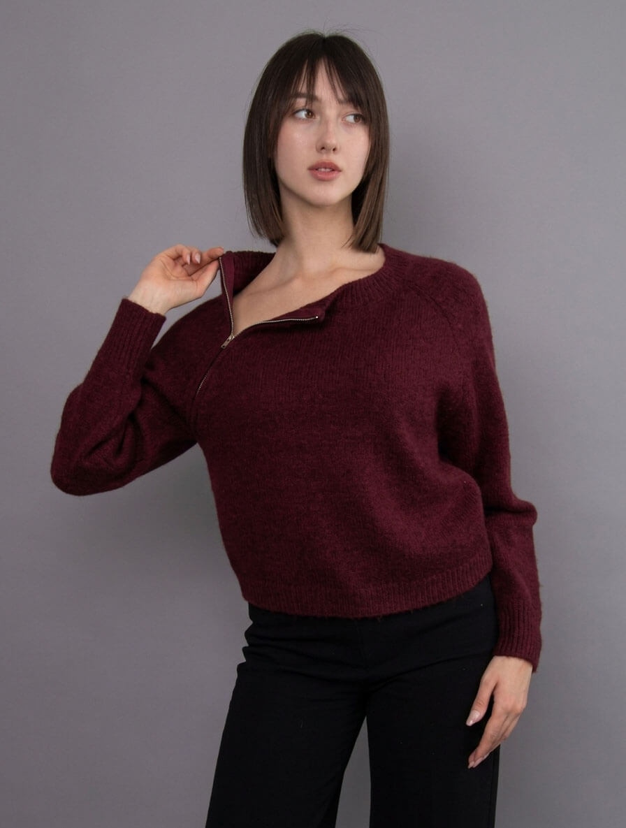 Mandisa Long Raglan Sleeve Crew Sweater