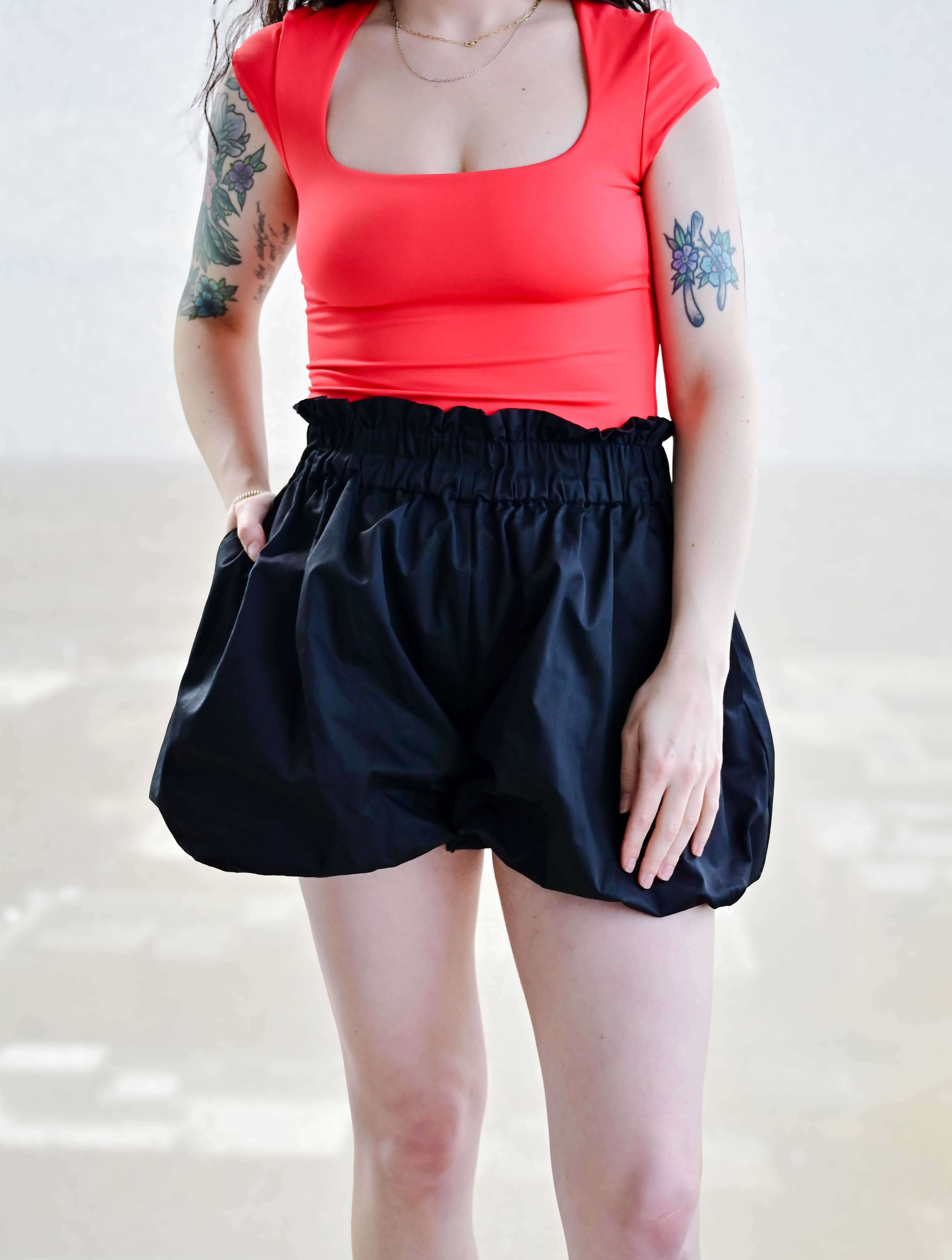 Karla Light Weight Twill Bubble Shorts