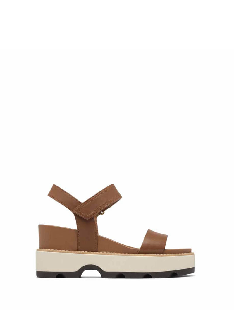 Sorel Joanie IV Y Strap Wedge in Velvet Tan/Blackened Brown