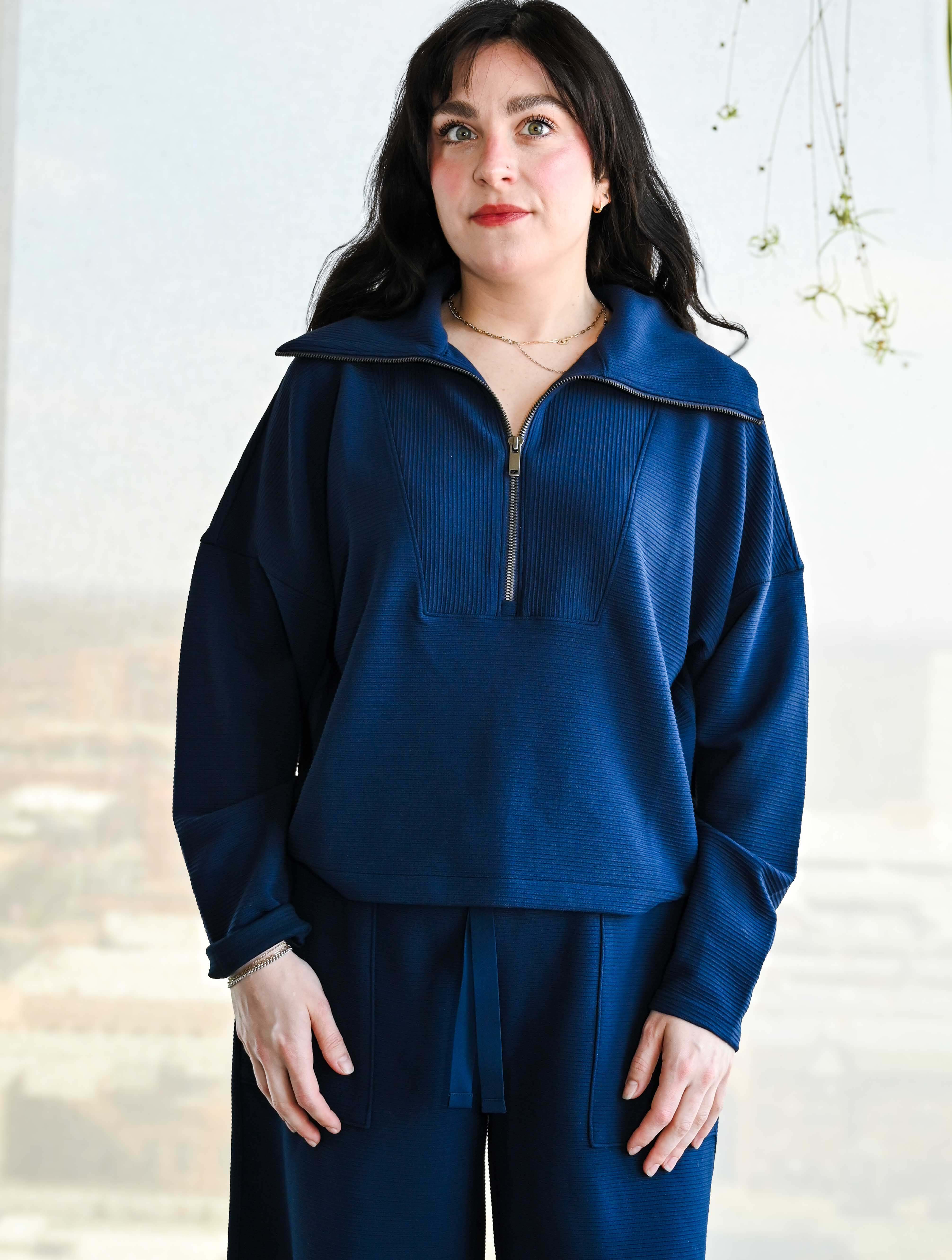 SPANX AirEssentials French Rib Half Zip