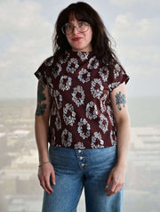Floral Pattern Short Sleeve Top