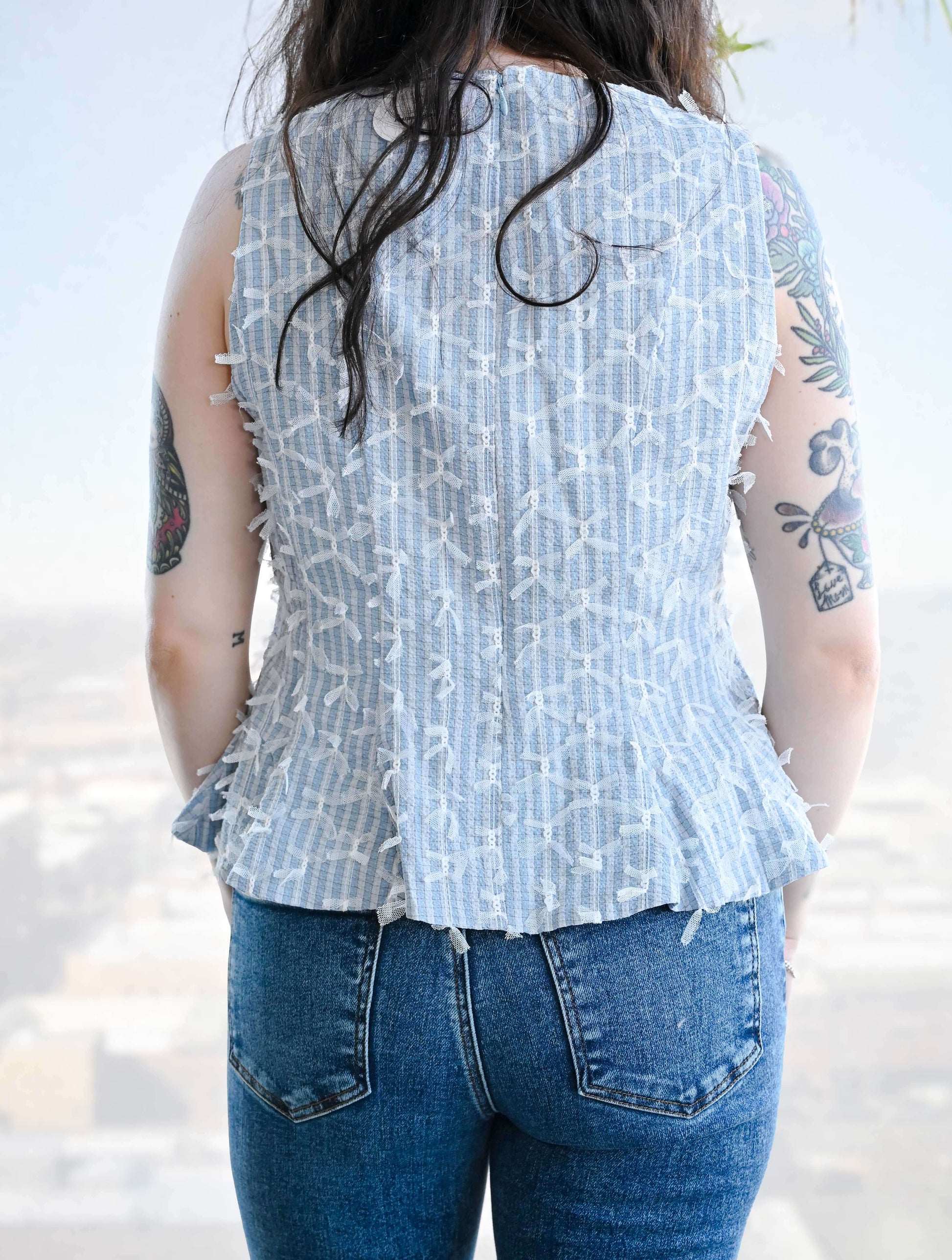 Sleeveless Patterned Top