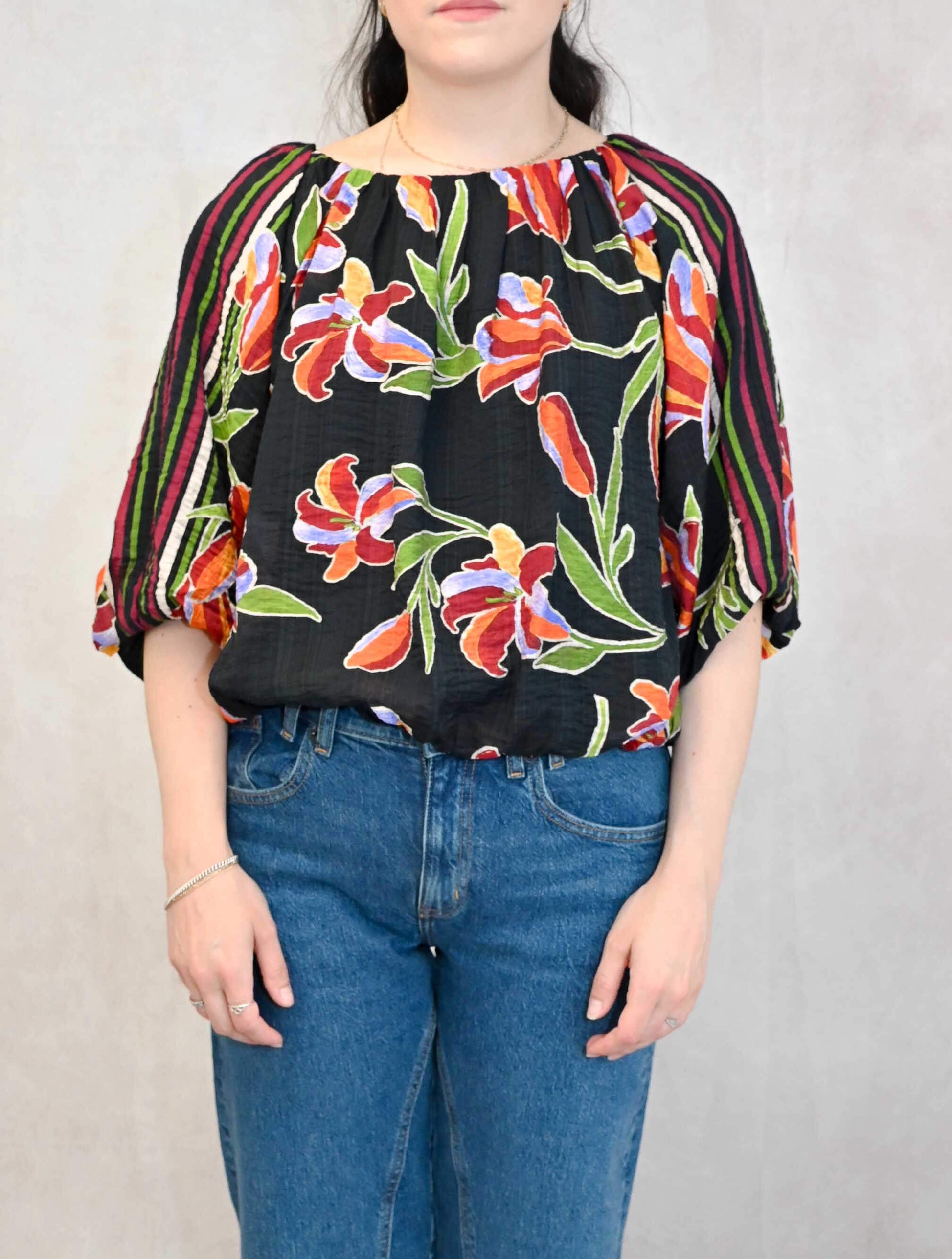 Puff Sleeve Floral Blouse