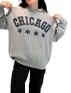 Knit "Chicago" Hoodie with Stars