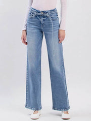 Lucid High Rise Wide Leg Jean With Belt