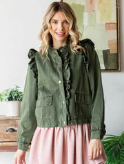 Ruffled Trim Jacket