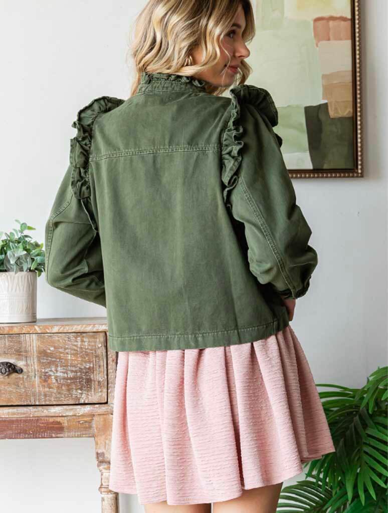 Ruffled Trim Jacket