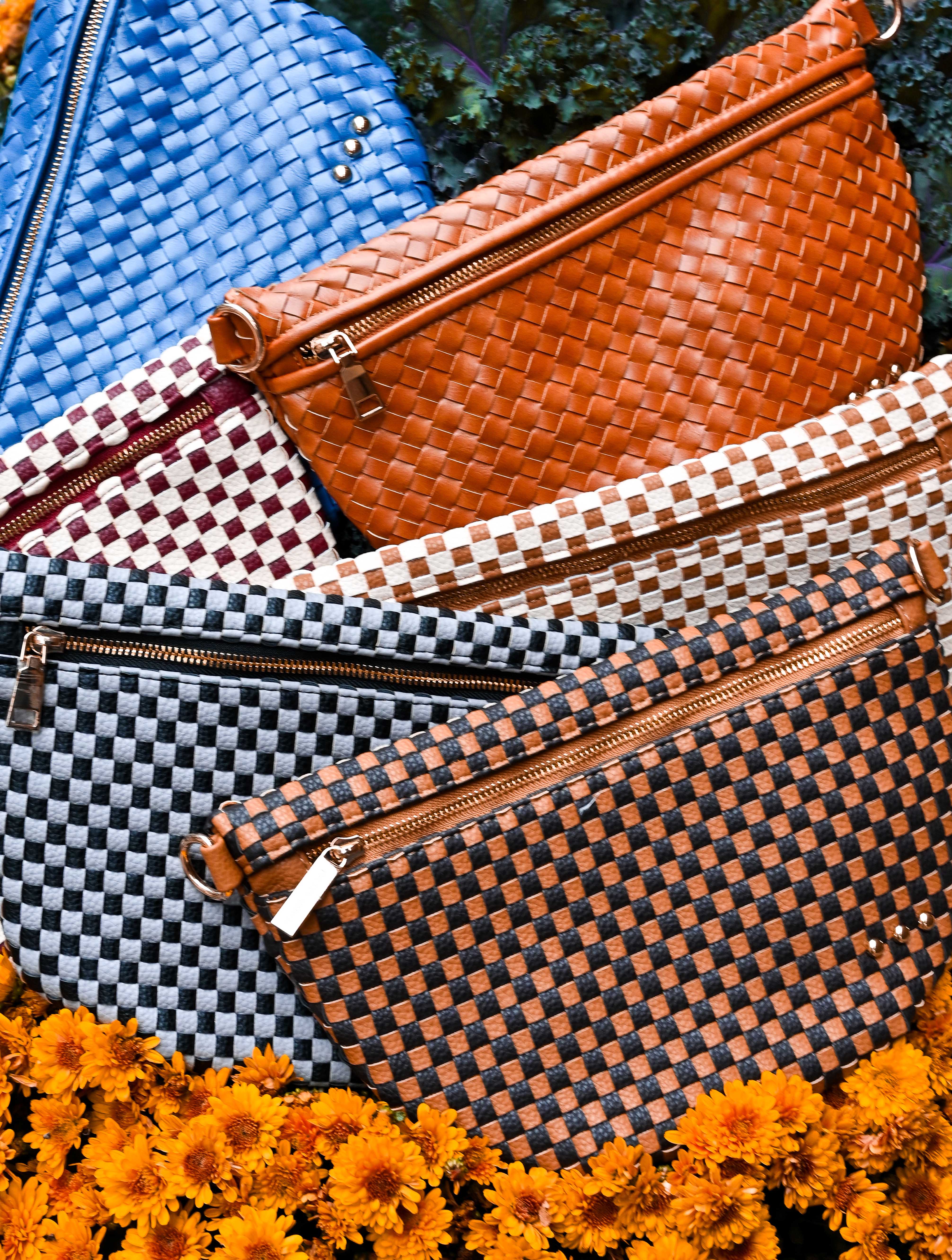 Westlyn Woven Bum Bag with Studded Detail