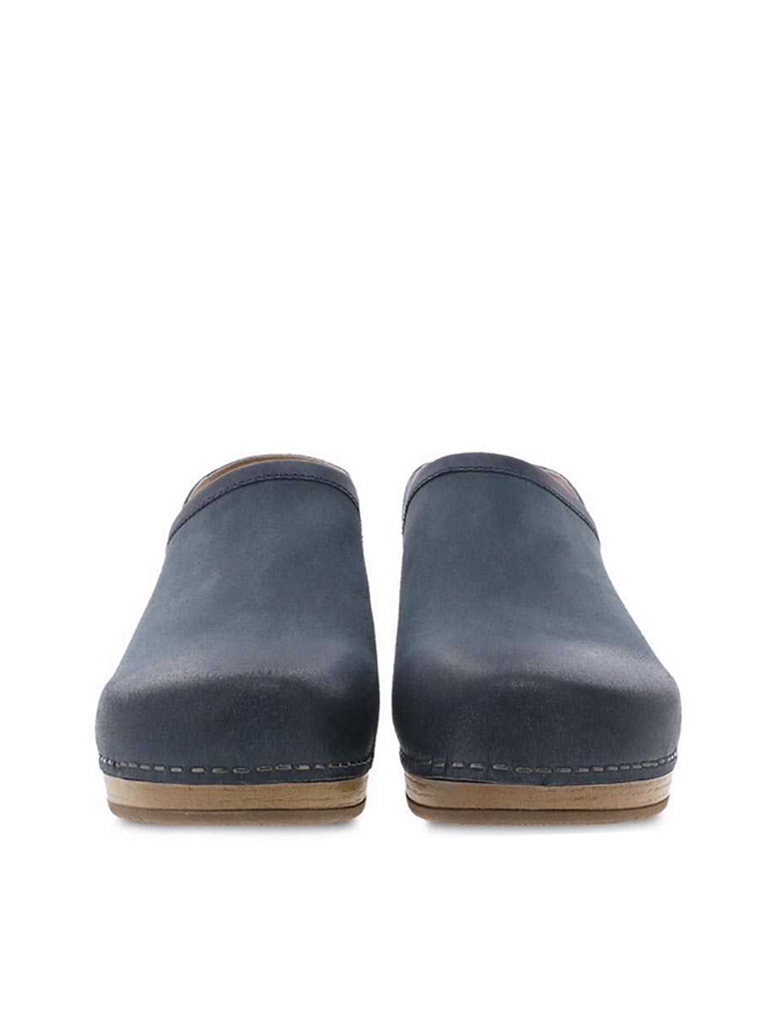 Dansko Brenna Burnished Suede Clog in Navy