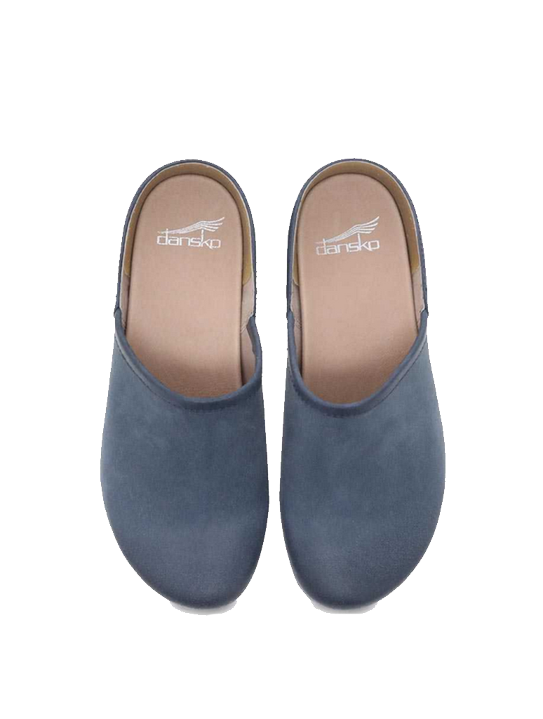 Dansko Brenna Burnished Suede Clog in Navy