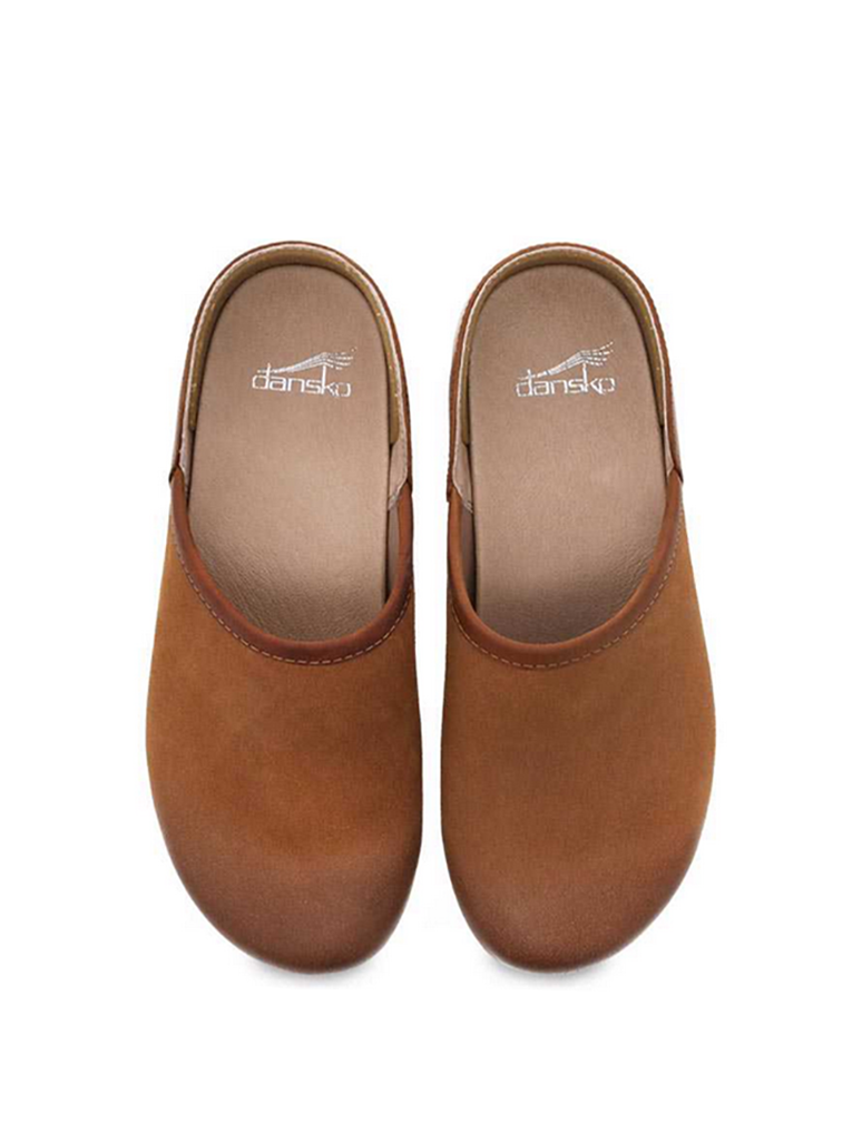 6785184956491-Dansko-Brenna-Burnished-Suede-Clog-in-Tan