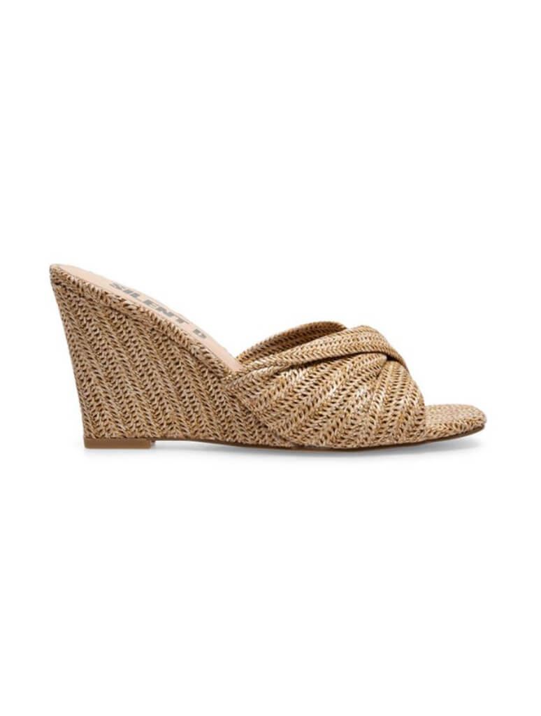 Silent D Katia Wedge Sandal in Natural Raffia