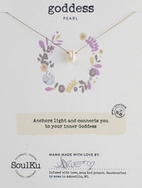 SoulKu Soul-Full of Light "Goddess" Necklace in Pearl