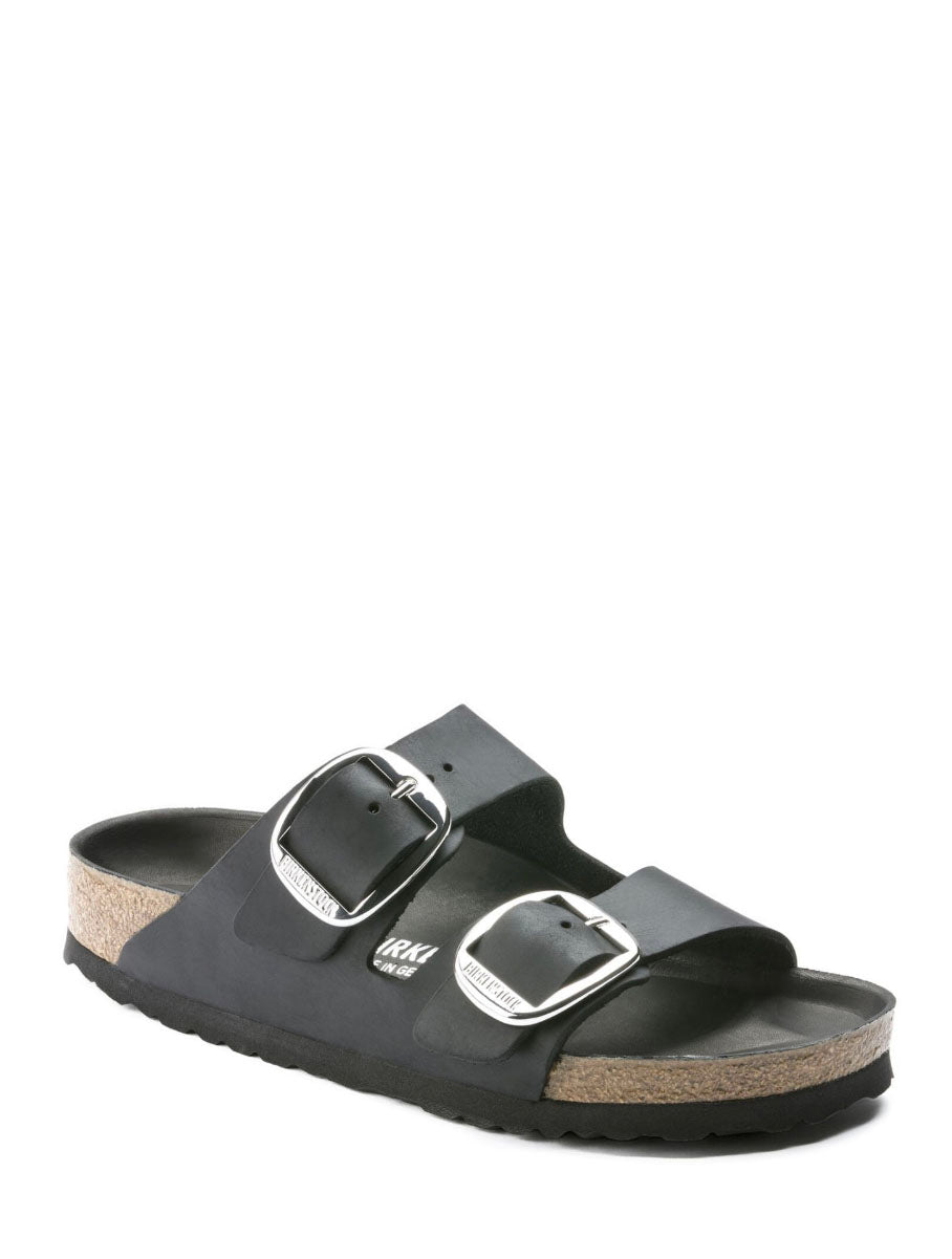 Birkenstock Arizona Big Buckle Sandal in Black Oiled Leather