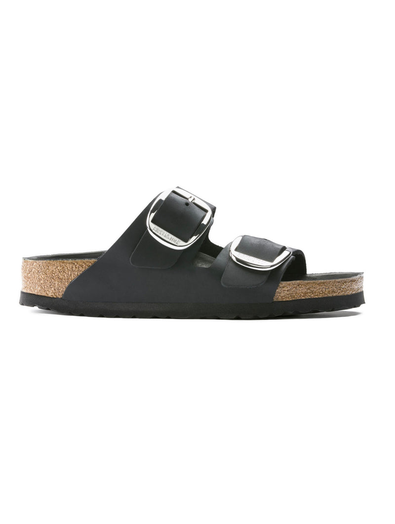 Birkenstock Arizona Big Buckle Sandal in Black Oiled Leather