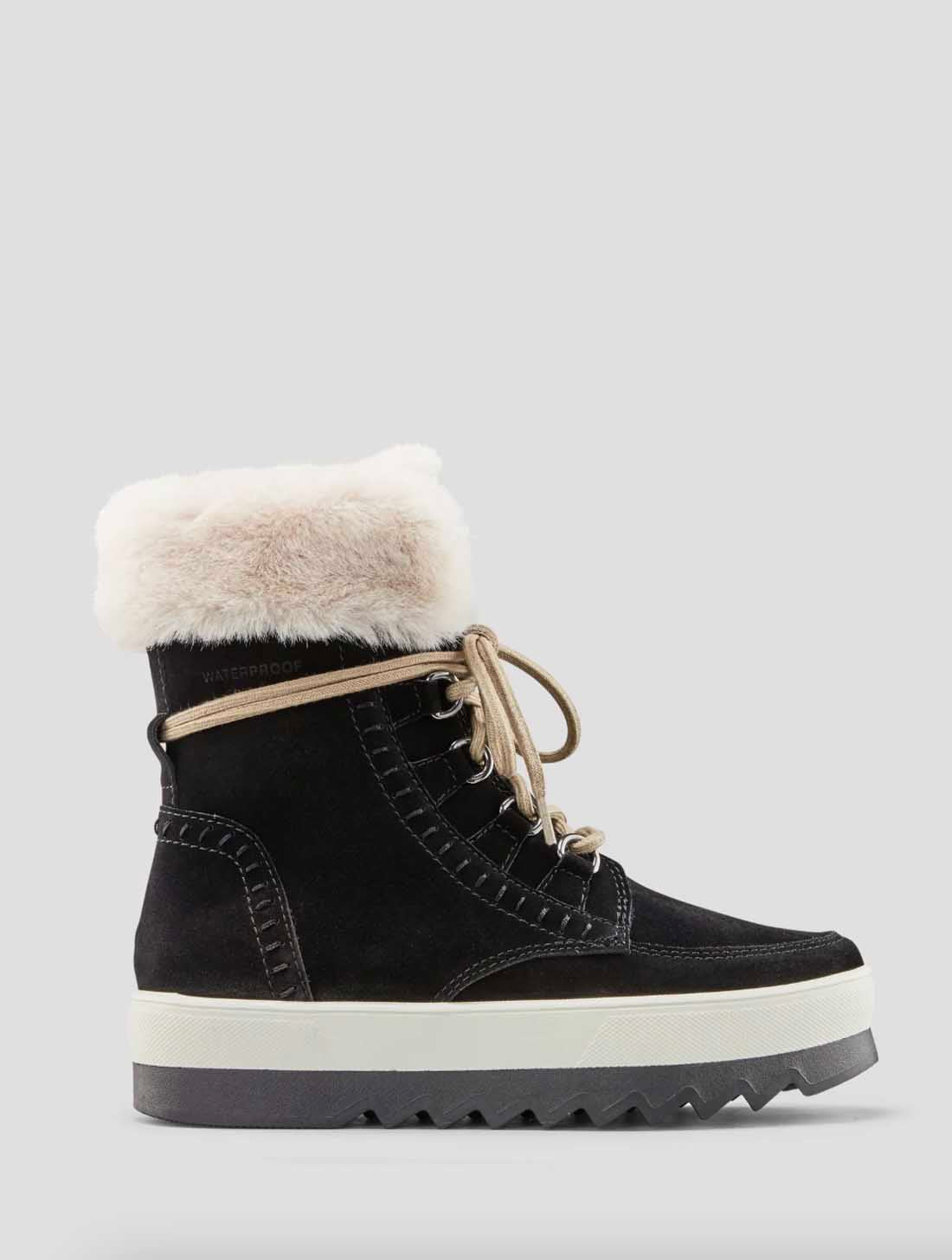 Cougar Vanetta Suede Boot in Black/Cream (Final Sale)