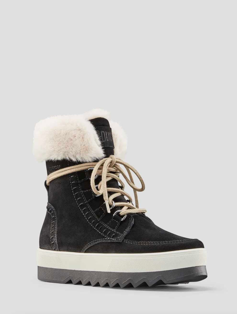 Cougar Vanetta Suede Boot in Black/Cream (Final Sale)