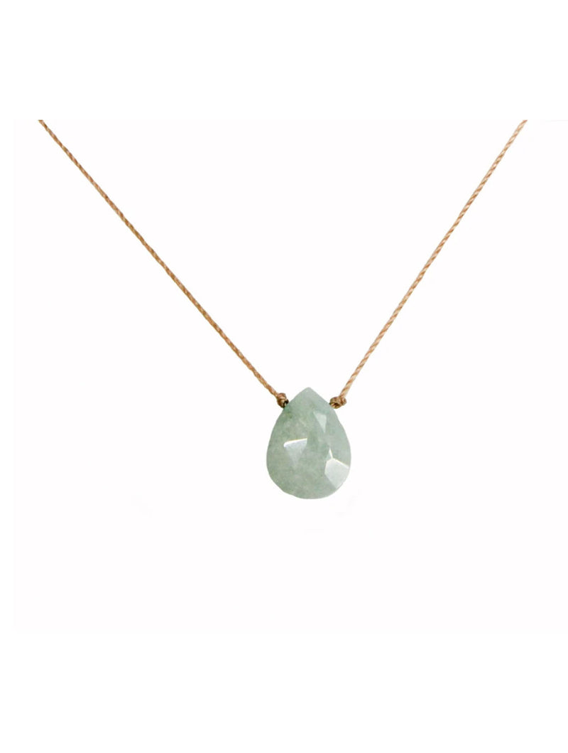 SoulKu Luxe "Beautiful Mom" Necklace in Milky Aqua