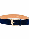 Jaelle Leather Belt in Bleu Marine