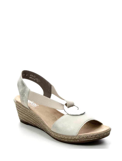 Rieker 624H6-60 Fanni Sandal in Muschel