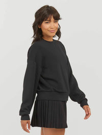 Spanx AirEssential Crew Sweater in Very Black 843953466321