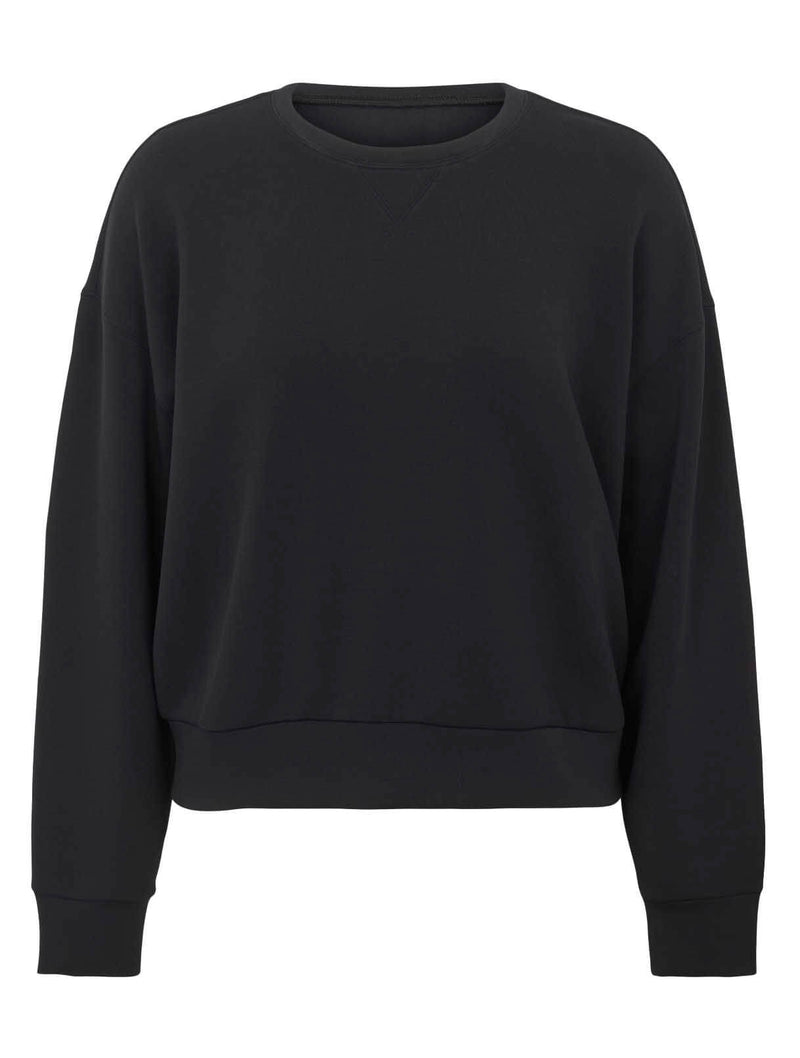 Spanx AirEssential Crew Sweater in Very Black 843953466321