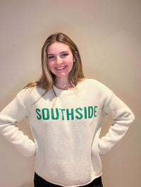 “Southside” Sweater in Natural/Green