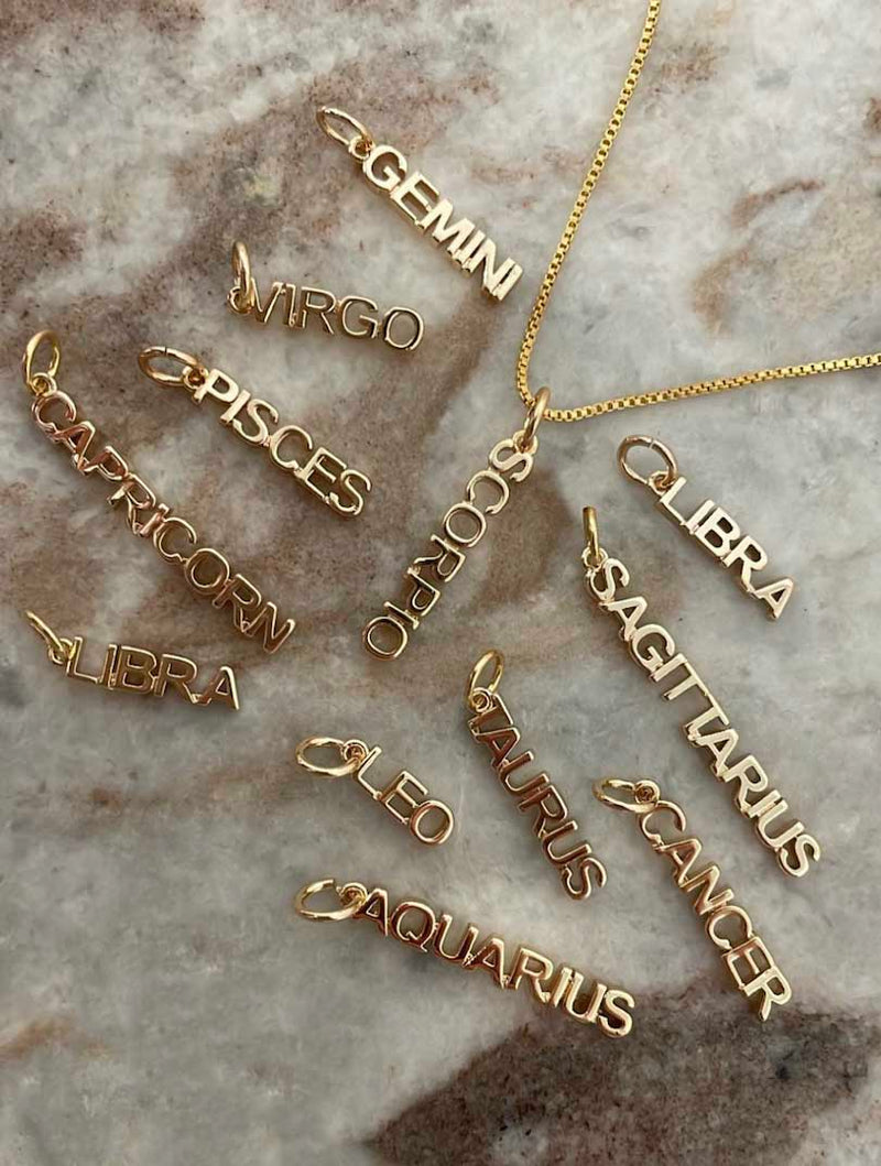 Zodiac Necklaces in Gold